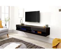 Gfw Galicia 150Cm Wall Tv Unit With Led Black