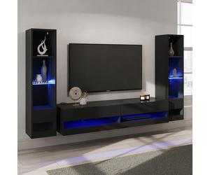 GFW Galicia 3 Piece Furniture Set with 150 cm - Black