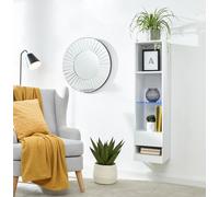 Galicia Tall Shelf Unit with LED GFW White One Size