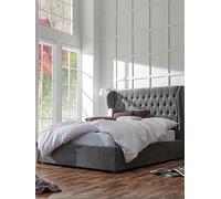 Gfw Geena Double End Lift Storage Ottoman Bedframe Light Grey