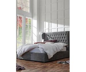 Gfw Geena Double End Lift Storage Ottoman Bedframe Light Grey