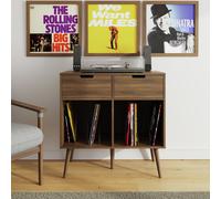 GFW Jaxon 2 Drawer Turntable Stand - Walnut