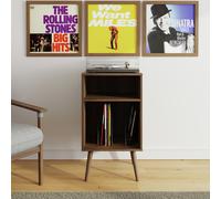GFW Jaxon 2 Shelves Open Turntable Stand - Walnut