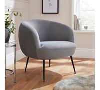 GFW Kamliah Pleated Velvet Accent Chair in Grey GFW Grey