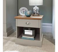 GFW Kendal 1 Drawer Bedside Cabinet Grey