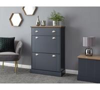 GFW Kendal 2 Tier Shoe Storage Cabinet - Blue