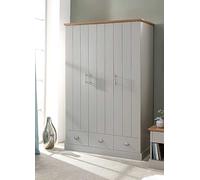 GFW Kendal 3 Door 3 Drawer Wardrobe Grey