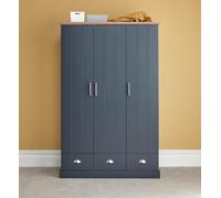 GFW Kendal 3 Door 3 Drawer Wardrobe in Blue GFW Blue