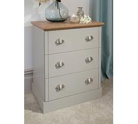 GFW Kendal 3 Drawer Chest Grey