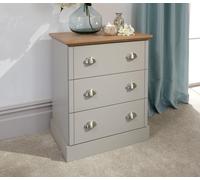 GFW Kendal 3 Drawer Chest in Grey GFW Grey