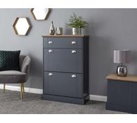 GFW Kendal Deluxe Shoe Cabinet - Slate Blue, Blue