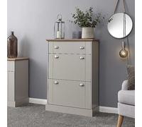 GFW Kendal Deluxe Shoes Cabinet Grey