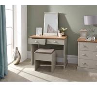 Kendal 2 Drawer Dressing Table Set with Mirror, Grey Grey