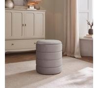 GFW Klara Velvet Storage Footstool - Grey