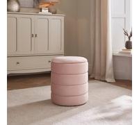 GFW Klara Velvet Storage Footstool - Pink