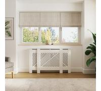 GFW Kobe Cheveron Adjustable Radiator Cover White, White