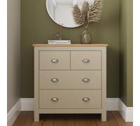 GFW Lancaster Two and Two Drawer Chest Cream, Cream