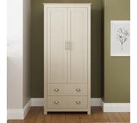 GFW Lancaster 2 Door 2 Drawer Wardrobe in Cream GFW Cream
