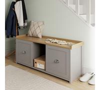 Lancaster 2 Door Shoe Bench GFW Grey One Size