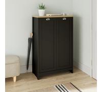 GFW Lancaster 2 Door Shoe Cabinet in Black GFW Black