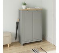 GFW Lancaster 2 Door Shoe Cabinet in Grey GFW Grey