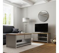 GFW Lancaster 2 Drawer Coffee Table and TV Unit - Grey