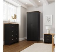 GFW Lancaster 3 Piece Bedroom Set in Black GFW Black