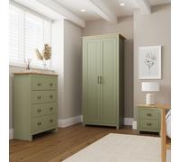 GFW Lancaster 3 Piece 2 Door Wardrobe Set - Sage