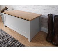 GFW Lancaster Ottoman Storage Box in Grey GFW Grey