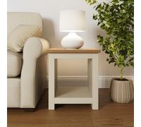 GFW Lancaster Side Table with Shelf in Cream GFW Cream