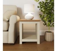 GFW Lancaster Side Table with Shelf in Cream GFW Cream