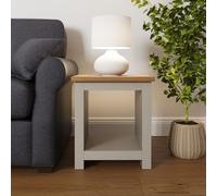 GFW Lancaster Side Table With Shelf - Grey