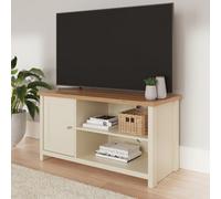 GFW Lancaster Single Door 2 Shelf Cream Small TV Cabinet - Size: 39 x 95 x 49cm - Wilko