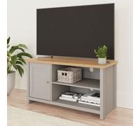 GFW Lancaster Single Door 2 Shelf Grey Small TV Cabinet - Size: 39 x 95 x 49cm - Wilko