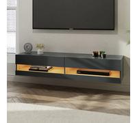 GFW Leon 180cm LED Wall TV Unit - Anthracite