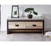 GFW Boston 2 Drawer Coffee Table Oak, Brown