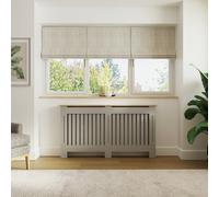 GFW Longslow Large Radiator Cover - Grey & Oak