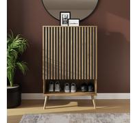 GFW Louvered 2 Door Shoe Storage Cabinet - Natural