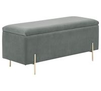 GFW Mystica Fabric Ottoman Storage Bench - Grey