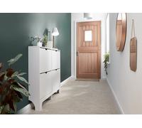 GFW White Narrow 4 Drawer Shoe Cabinet