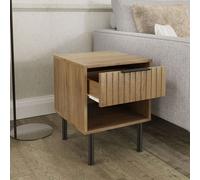GFW Nervata 1 Drawer Side Table - Natural