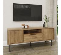 GFW Nervata 2 Door 1 Drawer TV Unit - Natural