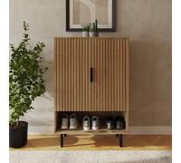 GFW Nervata 2 Door Shoe Storage Cabinet - Natural