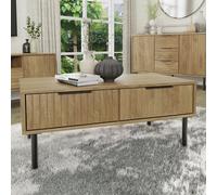 GFW Nervata 2 Drawer Coffee Table - Natural