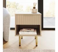 GFW Nervata Lamp Table Ivory, Cream
