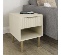 GFW Nervata Lamp Table in Ivory GFW Ivory