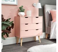 Nyborg 4 Drawer Chest - Coral Pink