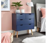 GFW Nyborg 2+2 Drawer Chest in Dark Blue GFW Dark Blue