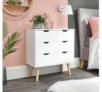 GFW Nyborg 2+2 Drawer Chest in White GFW White
