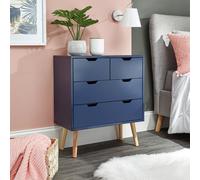 GFW Nyborg 4 Drawer Chest - Midnight Blue